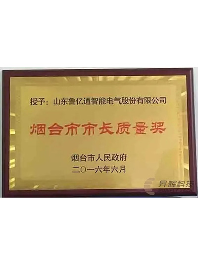 煙臺(tái)市市長(zhǎng)質(zhì)量獎(jiǎng)
